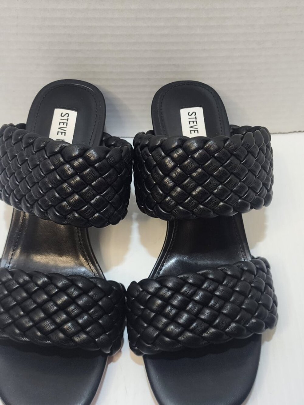 Steve Madden Kenly Heeled Sandals Women’s Size 6.5 Black Excellent Preowned Cond - Picture 7 of 12